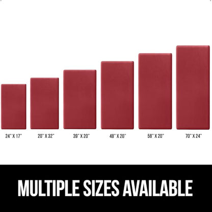 GORILLA GRIP Comfortable Cushioned Kitchen Mats for Floor, Waterproof and Stain Resistant Soft Top, 3/4 Inch Thick Ergonomic Standing Desk Anti Fatigue Mat, Foam Supports Ankles and Feet, 17x24, Red