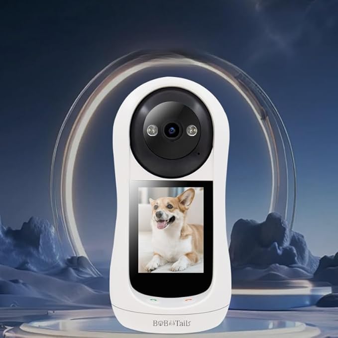 Bobotails Pet Camera for Dogs Cats - 5MP 1080P Indoor Smart Camera with 360° Vision, Motion Tracking, 2-Way Audio, Human Detection & 32ft Night Vision for Baby and Pet Monitor