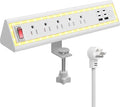 Desk Clamp Power Strip with Nightlight, 40W Fast Charging, 6FT Extension Cord by NYYTGE