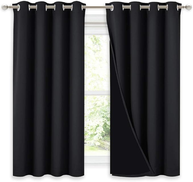 NICETOWN Truly Blackout Curtains 54 inches Length, 2 Thick Layers Completely by NICETOWN