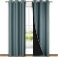 NICETOWN Greyish Blue Blackout Curtains 84 inches Long, Full Light Blocking by NICETOWN