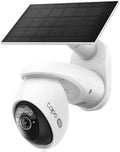 Tapo 4K Outdoor Camera Wireless, Battery Camera w/Solar Panel, Pan/Tilt, 360° View, 24/7 Capture, Free Person/Vehicle Detect, Night Vision, SD/Cloud, Works w/Alexa and Google Assistant, VistaCam 360
