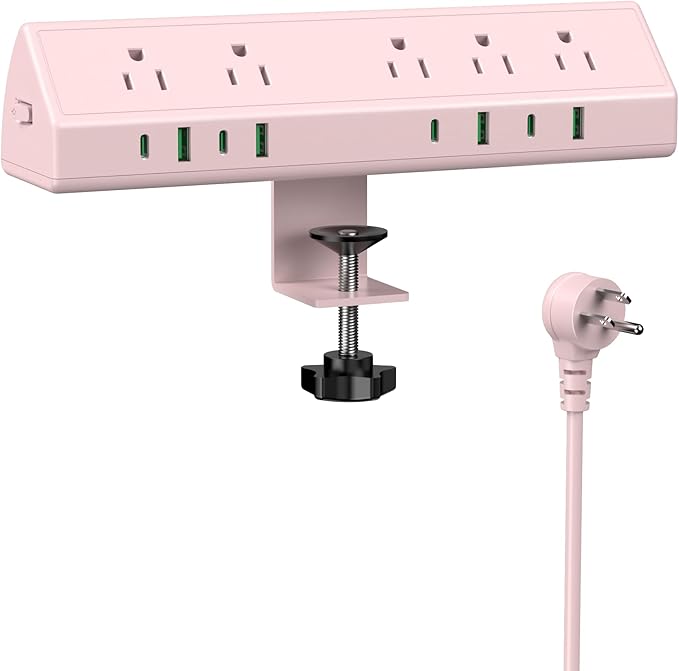 Jgstkcity Desk Clamp Power Strip USB C 45W, 8 USB, Fit 1.96'' Tabletop Edge by Jgstkcity