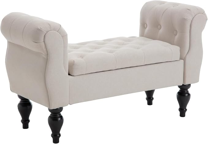 Storage Bench for End of Bed Bedroom, 39.7" Modern Ottoman Bench - Image 8
