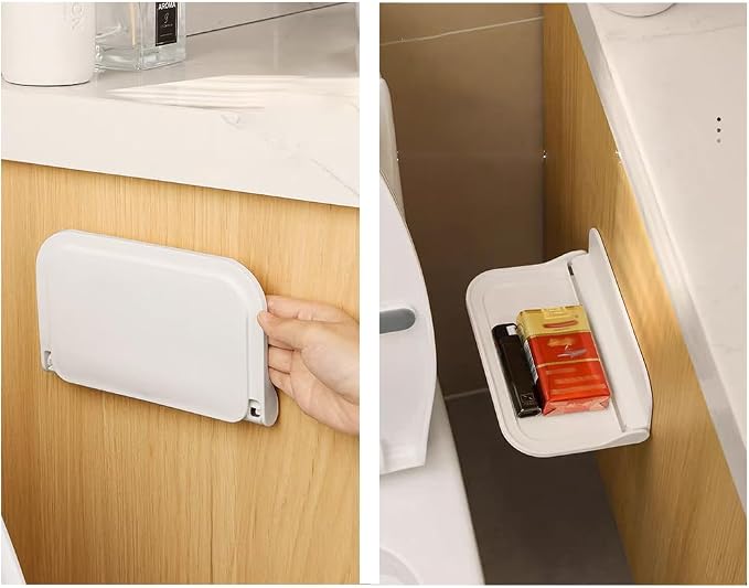 OULIGET Foldable Wall Storage Holder, Rack Wall Shelf Plastic Floating Shelf - Image 6