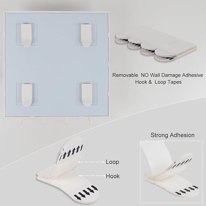 Updated Bedside Shelf Wall Mount Phone Holder Organizer Stick On Adhesive - Image 5