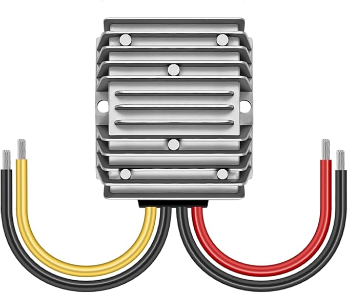DC 36V/48V Step Down to 24V 20A 480W, DC 36V 48V Buck to 24V Voltage Regulator, IP67 Waterproof Power Supply Module Buck Transformer for Golf Cart Forklifts Car Truck Boat Vehicle