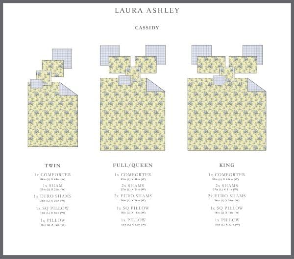 Laura Ashley - King Comforter Set, Cotton Reversible Bedding, Includes Matching - Image 9