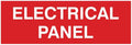 All Quality Basic Electrical Panel Sign - Fire Regulation Safety Compliance Sign Red - Medium (1 Pack)