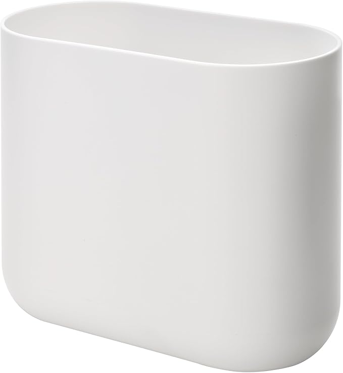 iDesign Small Slim Plastic Bathroom Trash Can - Image 9
