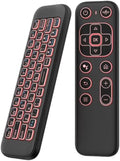 iPazzPort Mini Air Mouse Remote Keyboard with 7-Color Backlight for Android TV Box, Smart TV, HTPC, Projector; Rechargeable Dual-Mode Universal Controller for Couch Browsing