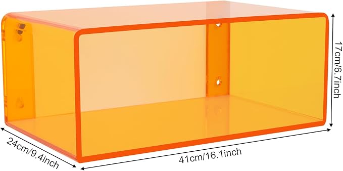 Acrylic Floating Nightstand, Nightstand Shelf Wall Mounted Bedside Shelf - Image 3