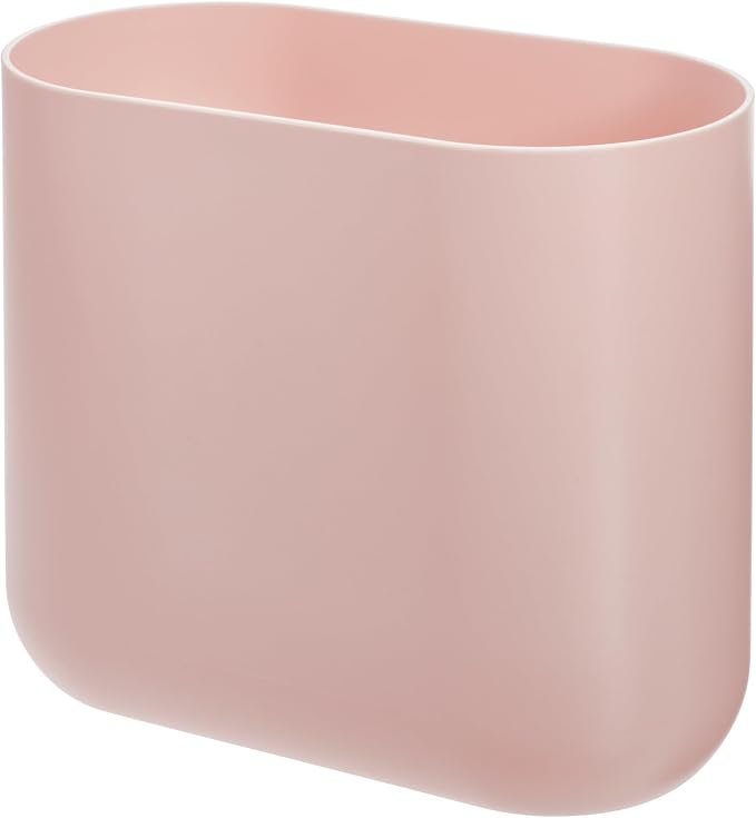 iDesign Small Slim Plastic Bathroom Trash Can - Image 8
