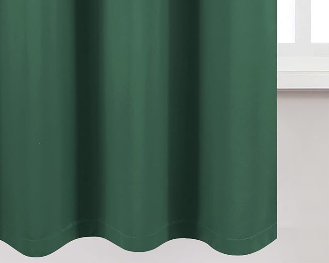 100% Blackout Curtains 40 x 63 Inch/Green Curtains 2 Panels - Image 8