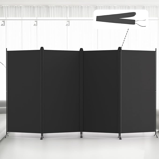 Kokorona 4 Panel Room Divider, 6FT Tall Folding Privacy Screen Wall Dividers by Kokorona