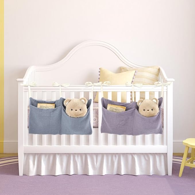 Cinaci 2pcs Cotton Pram Stroller Caddy Baby Crib Hanging Organizers Storage - Image 6