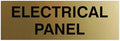 All Quality Basic Electrical Panel Sign - Fire Regulation Safety Compliance Sign - Brushed Gold - Small (1 Pack)