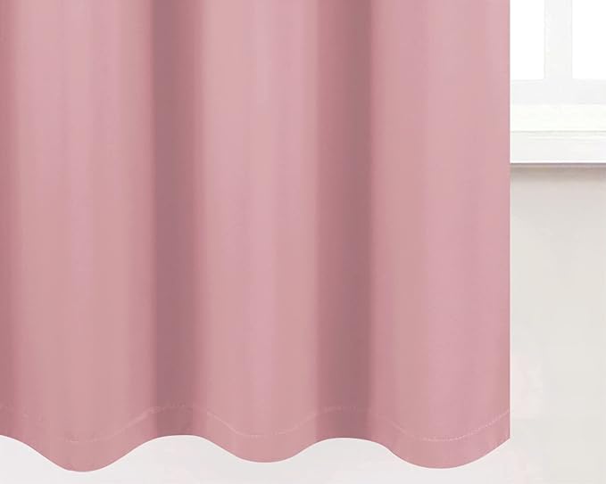 100% Blackout Curtains 40 x 63 Inch/Pink Curtains 2 Panels - Image 8
