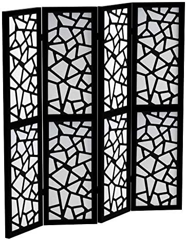 Roundhill Furniture Giyano 4 Panel Screen Room Divider - Image 4