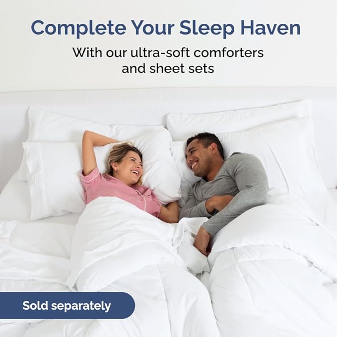 Wrap Around Dust Ruffle Bed Skirt - Purple - for Queen Size Beds with 18 Inch Drop - Easy Fit Elastic Strap - Adjustable Pleated Bedskirt w/Brushed Fabric Wrinkle Free - for Women, Men, Kids & Teens