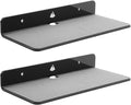 TXEsign 2-Pack Acrylic Wall Speaker Holder Mount, Black, Large, Modern Style, Wall Mount for Small Devices, Shelf
