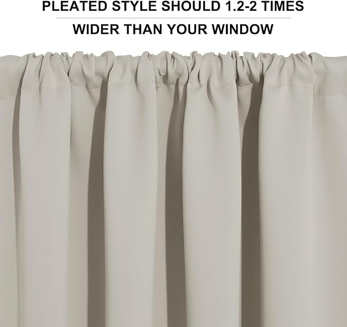 RYB HOME Short Privacy Curtains 30 inch Long - Image 3