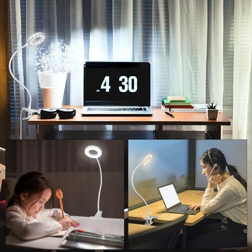 Woputne Desk Lamp Clip on Desk Reading Lights - Image 6