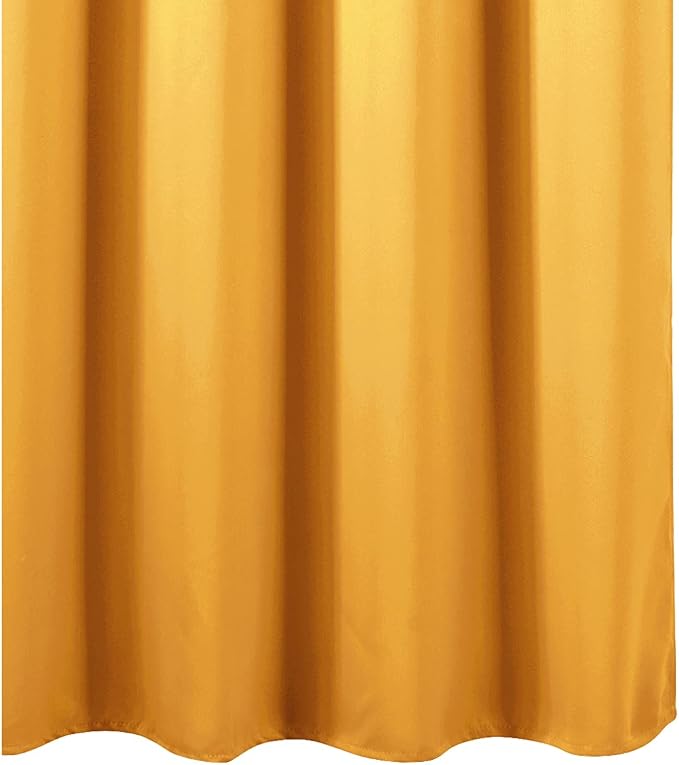 Yellow Thermal Blackout Curtains/52 x 54 Inch/Set of 2 Panels Room Darkening - Image 9