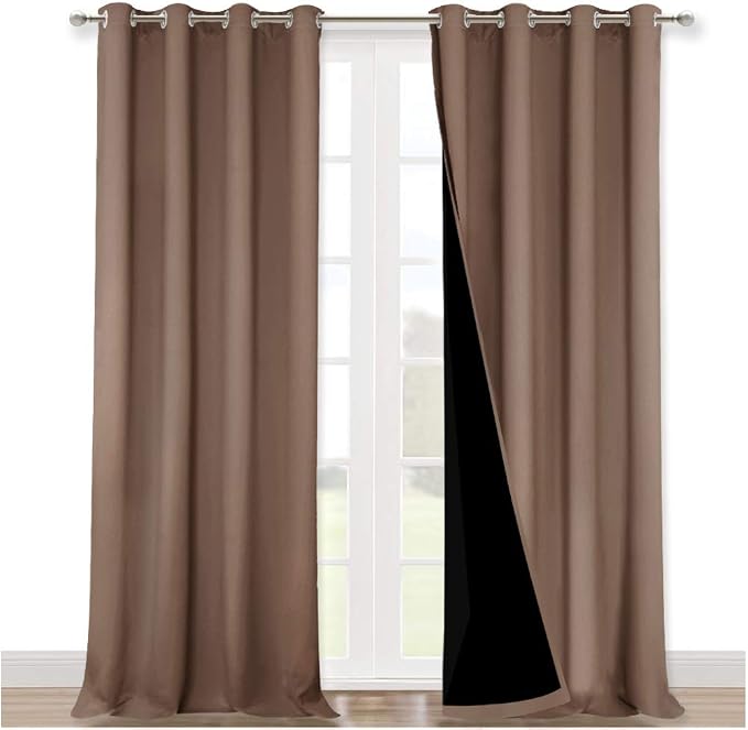 NICETOWN 100% Blackout Blinds, Cappuccino, Laundry Room Decor Window Treatment by NICETOWN