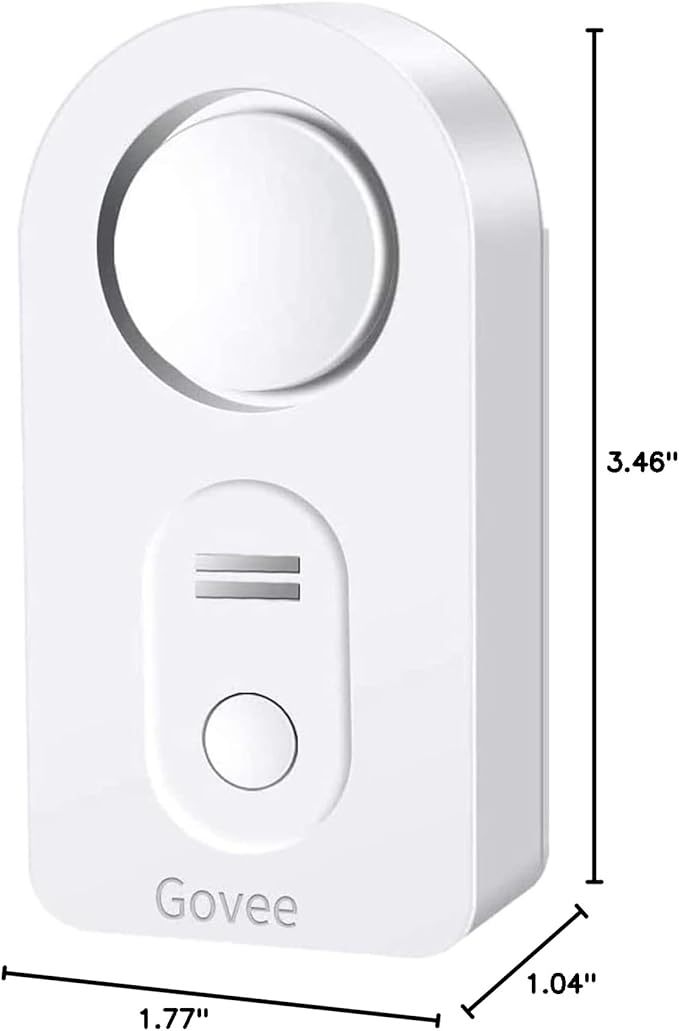 Govee Water Leak Detectors 1 Pack, 100dB Adjustable Audio Alarm Sensor, Sensitive Leak and Drip Alert, for Kitchen Bathroom Basement (Cannot Connect to Wi-Fi Directly)