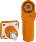 1 Set Battery Energy Storage Connector, Quick Plug Terminal High Current Connectors Right Angle Plug and Socket IP67 Waterproof Power Connector Stud Wiring Method 150A 35mm² (150A, Orange)