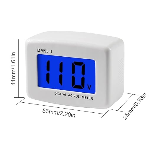 AITIAO 3Pcs Voltage Test Monitor,Flat US Plug AC 80-300V LCD Digital Voltmeter Voltage Measuring Monitor,110V 220V Voltage Panel Power Volt Test Meter for Household Plug into Outlet to Measure Voltage