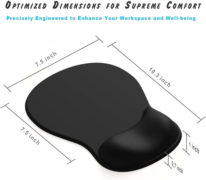 ErgoComfort Gel Wrist Rest Mouse Pad-Ergonomic Office Mousepad with Wrist Support-Non-Slip, Design Desk Accessories Mat for Home&Game Decor (06Minty Dream)