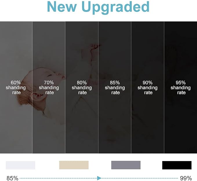 RYB HOME Extra Wide Curtains for Bedroom Closet Office Living Room Divider | - Image 7
