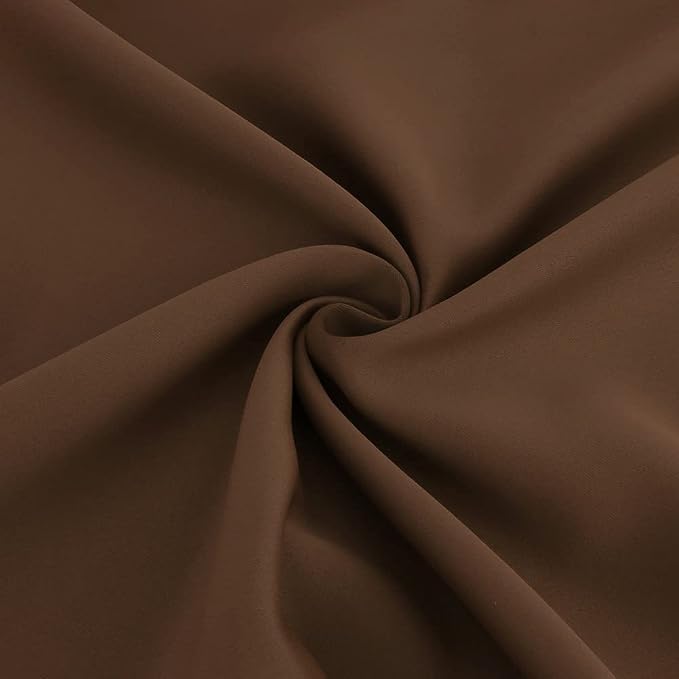 Diraysid Chocolate Brown Grommet Blackout Curtains - Image 6