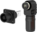 1 Set Battery Energy Storage Connector, 100A 16mm² High Current Connectors Quick Plug Terminal Black Right Angle Plug and Socket IP67 Waterproof Power Adapter (100A, Black)