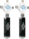 ThePhotoStick® Omni 128GB USB Flash Drive & Memory Stick – Photo & Video Backup for iPhone, Android, Mac & PC – Multiport Connection to Easily Store & Transfer Files