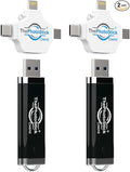 ThePhotoStick® Omni 128GB (2 Pack) - Photo & Video Backup and Transfer | Digital File Organizer | USB & Multiport Connection for Phones, Tablets and Computers | Portable Memory | External Storage