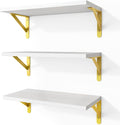 Fixwal Wall Floating Shelves for Home Decor | Wood Shelves, Natural Grain by Fixwal