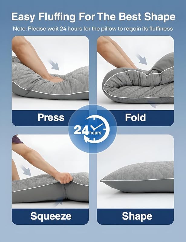 ZonLi Cooling Body Pillow for Adults Side Sleeper & Pregnancy - Image 8