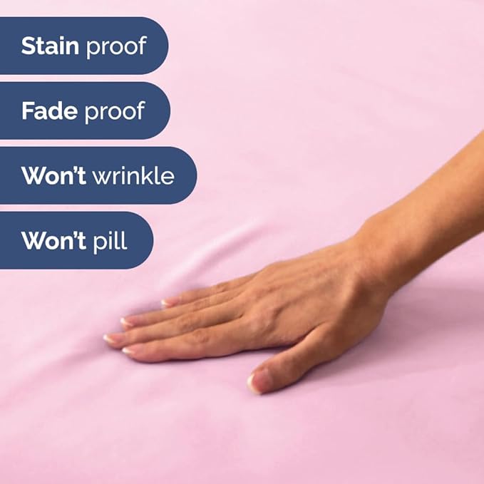 RV Short Queen Sheet Set 60 X 75 - 4 Piece RV Short Queen Bed Sheets - Soft, Breathable & Cooling - Designed for Bunks, Trailers & Campers - Fits 8” to 12" Mattress - Hotel Luxury Bedding - Light Pink