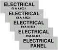All Quality Basic Electrical Panel Sign - Fire Regulation Safety Compliance Sign - Lt Gray - Large (5 Pack)