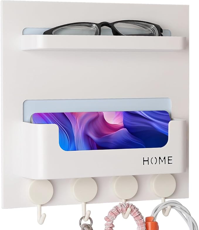 Updated Bedside Shelf Wall Mount Phone Holder Organizer Stick On Adhesive by EHKIT