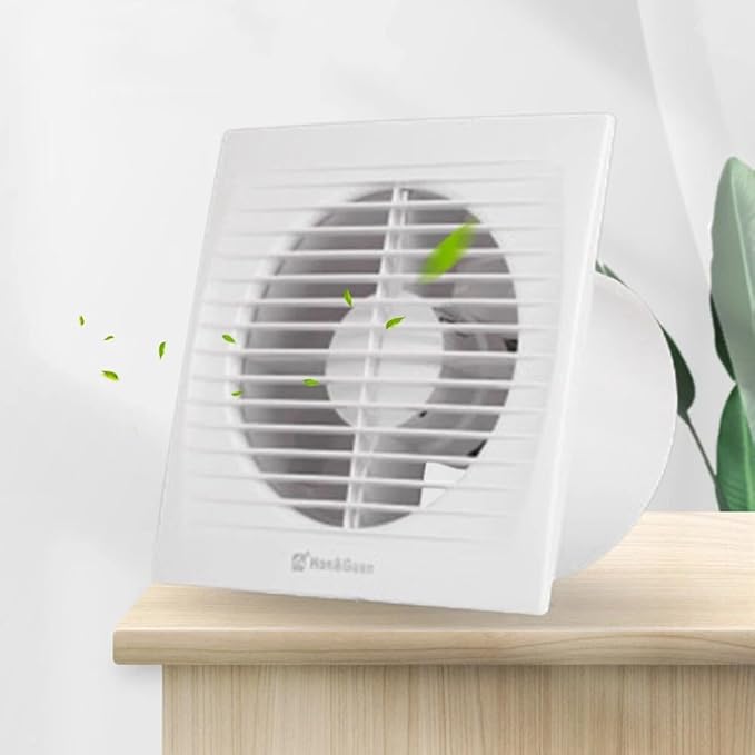 Verizcc Exhaust Fan Extractor, Ventilation Fan Bathroom Garage Exhaust for Kitchen, Bathroom, Bedroom, Low Noise and Energy Saving Waterproof, White