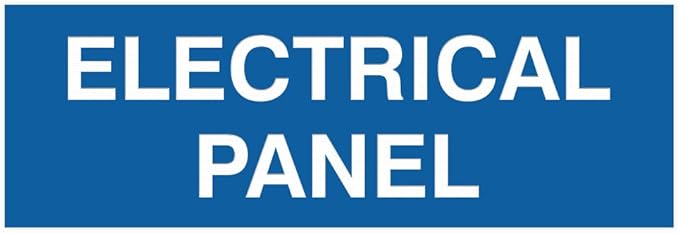 All Quality Basic Electrical Panel Sign - Fire Regulation Safety Compliance Sign - Blue - Large (1 Pack)