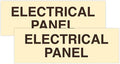 All Quality Basic Electrical Panel Sign - Fire Regulation Safety Compliance Sign - Ivory/Dark Brown - Medium (2 Pack)