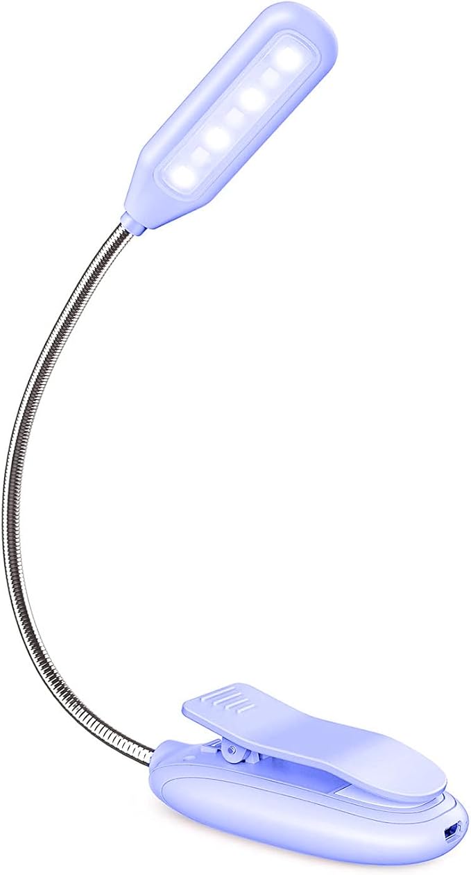 Rechargeable Book Light for Reading in Bed, 80H Reading, 3 Brightness Levels & by Unknown