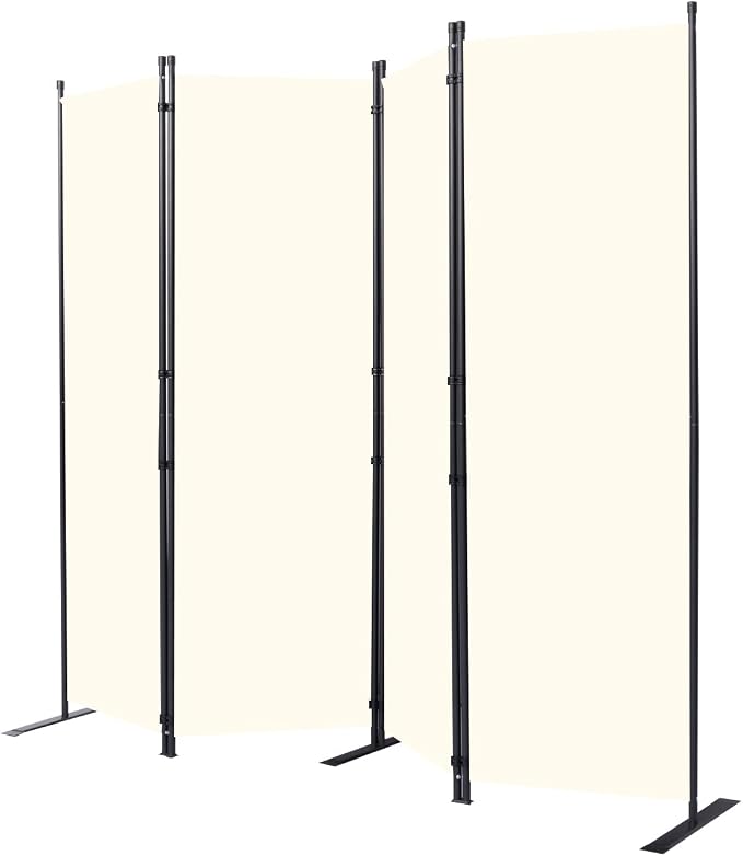 Room Divider 4 Panel-88''Wide, 6FT Room Dividers and Folding Privacy Screens | - Image 7