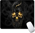 Gold Black Skull Square Mouse pad, Texture, Waterproof, Anti Slip Rubber Base, Computer Mouse pad, Laptop Mouse pad