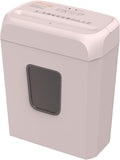 Bonsaii Compact Design for Business Paper Shredder, 6-Sheet Cross-Cut, Credit Card Shredder, Home Office, Handle for Document, Mail, Staple, 3.4 Gal Wastebasket, Pink